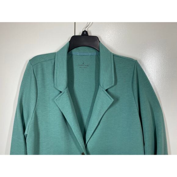 CuddlDuds Lightweight One Button Closure Comfort Sagebrush Cardigan Blazer Large - Picture 3 of 10